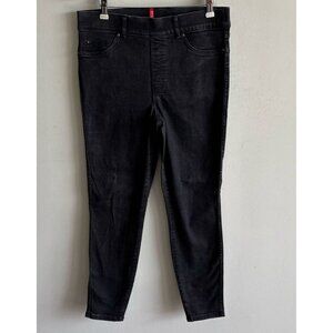 SPANX Womens High Rise Pull On Tummy Control Denim Skinny Pants Black Size L